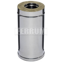 Сэндвич труба для дымохода L=0,5м (НЕРЖ-430/0,5-ОЦИНК/0,5) d-130/200 (Ferrum GS-Z)