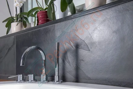 Плитка сланец Black Brushed Brazil 600 x 300 x 10 мм (1,08 м2 / 6 шт)