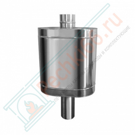 Натрубный бак для воды (НЕРЖ-439/0,8мм) 48 л, d-115 (Дымок)