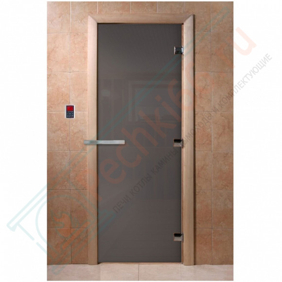 Стеклянная дверь для бани графит 2000х800 (DoorWood) в Нижневартовске
