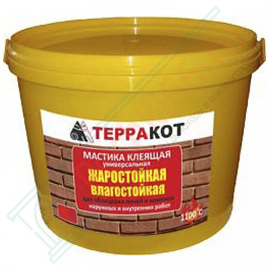 Мастика жаростойкая, универсальная "Терракот" 1,5 кг (Терракот) в Нижневартовске