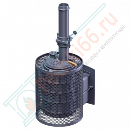 Чугунная печь для бани AVANGARD ЗК 40 (П2) Ураган в круглой сетке (ТехноЛит)