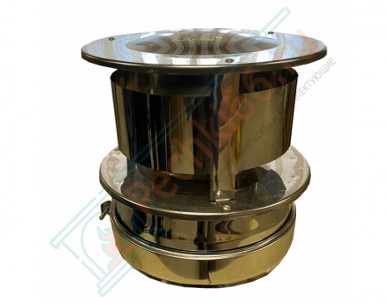 Оголовок с ветрозащитой (AISI-316L/0,8-AISI-304/0,5) d-115/200 (Craft-HF-50)