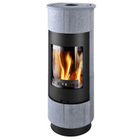 Печь-камин Cadiz, черный/serpentino (Thorma) до 180 м3
