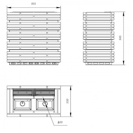Электрическая печь для бани и сауны Sangens W40G White