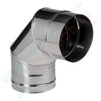 Отвод 90° без изол (НЕРЖ-321/0,5) d-120 (Дымок-Lux)