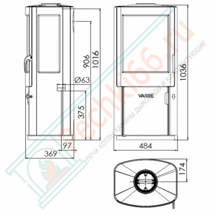 Печь-камин Nova 1 AIR (Varde)