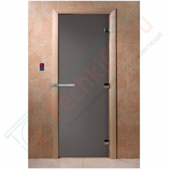 Стеклянная дверь для бани "Затмение" графит матовый, 2000х800 (DoorWood) в Нижневартовске