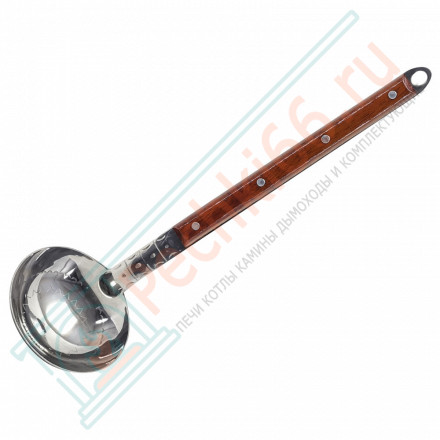 Половник для казана малый (3,5-8 л.) с деревянной ручкой 40 см