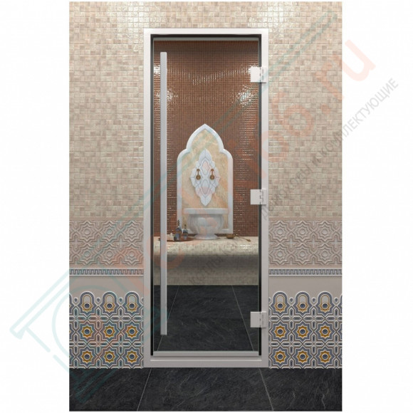 Стеклянная дверь DoorWood «Хамам Престиж прозрачное» 200х70 см в Нижневартовске