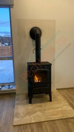 Чугунная печь-камин Guca Lava под ключ (монтаж 02.2017)