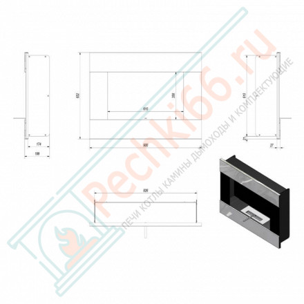 Биокамин BRAVO черный (Kratki)