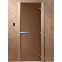 Дверь стеклянная для бани, бронза матовая 2100х800 (DoorWood) Дверь стеклянная для бани, бронза матовая 2100х800 (DoorWood)