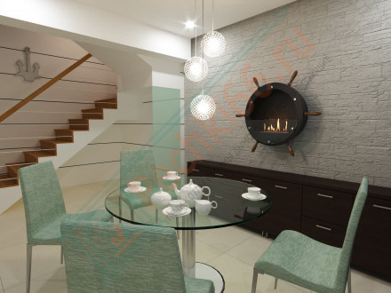 Биокамин Капитан 500 Н XS коричневый (LuxFire)