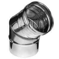 Колено 45° (НЕРЖ-430/0,8) d-250 (Ferrum HF) Колено 45° (НЕРЖ-430/0,8) d-250 (Ferrum HF)