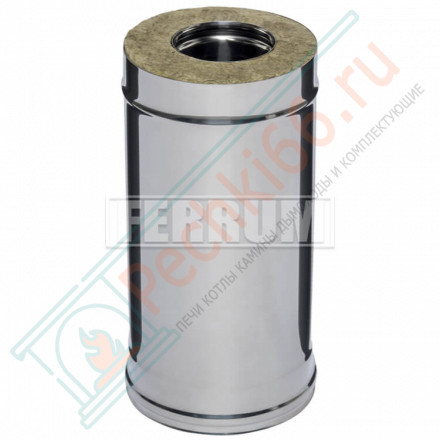 Сэндвич труба для дымохода L=0,5м (НЕРЖ-430/0,5-НЕРЖ-430/0,5) d-180/280 (Ferrum GS)