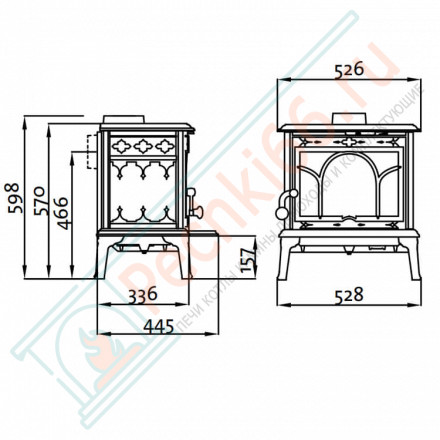 Чугунная печь F 100 ECO.2 LL SE BP (Jotul)