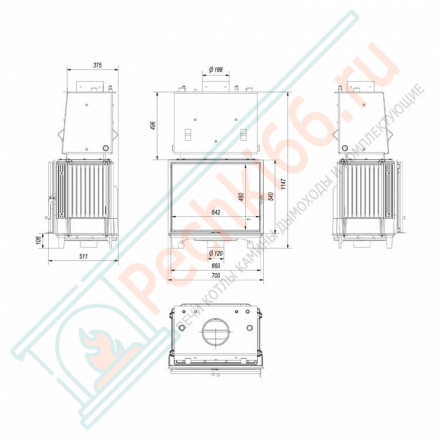 Стальная топка FRANEK/PW/12/W (Kratki)