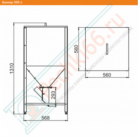 Пеллетная горелка Ray 25 с бункером 200 л (Zota)