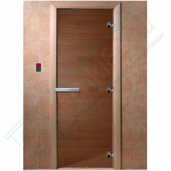 Дверь стеклянная для бани, бронза прозрачная, 2000х700 (DoorWood) в Нижневартовске