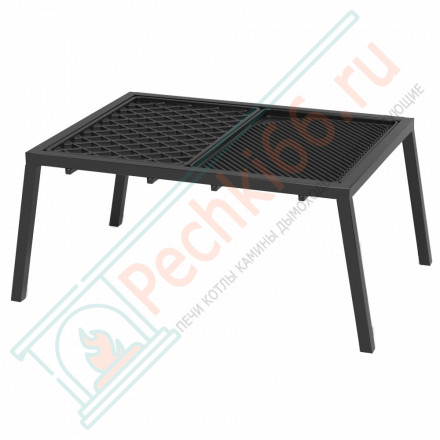 Плита чугунная Гриль, Стейк с подставкой (Везувий)