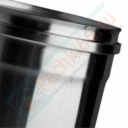 Сэндвич труба для дымохода L=0,25м (НЕРЖ-430/0,8-НЕРЖ-430/0,5) d-180/280 (Ferrum HF)