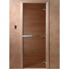 Дверь стеклянная для бани, бронза прозрачная, 2100х700 (DoorWood) Дверь стеклянная для бани, бронза прозрачная, 2100х700 (DoorWood)