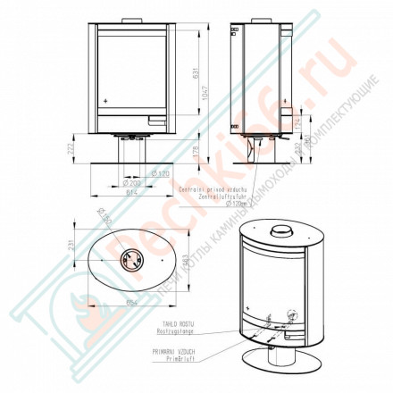 Печь-камин Stromboli N металл (Romotop)