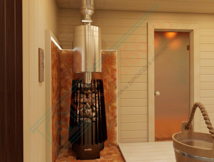 Печь для бани Cometa Vega 180 long black Pro (Grill’D)