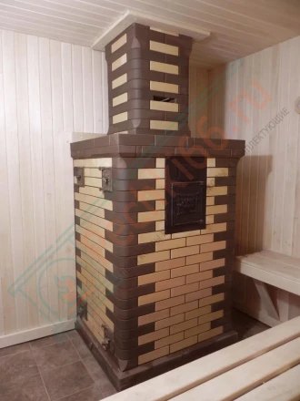 Печь для бани №06-ГТ 60 на газу (усиленная) (Тройка) до 36 м3