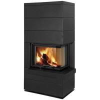 Печь-камин Cara R/L Akum металл (Romotop)