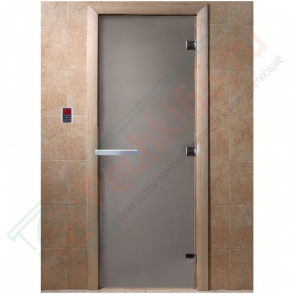 Дверь стеклянная для бани, сатин матовый, 1800х700 (DoorWood) в Нижневартовске