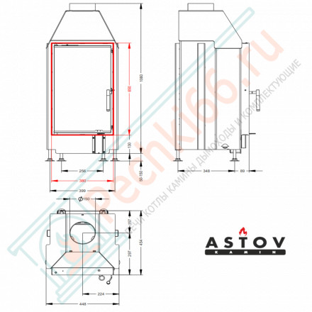 Каминная топка ПС 3865 (Астов)