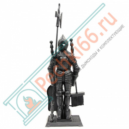 Набор каминный D50011ВК Рыцарь (4 предмета, 79см, черный), на подставке