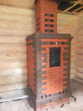 Печь для бани №06-ГТ 40 на газу (усиленная) (Тройка) до 24 м3