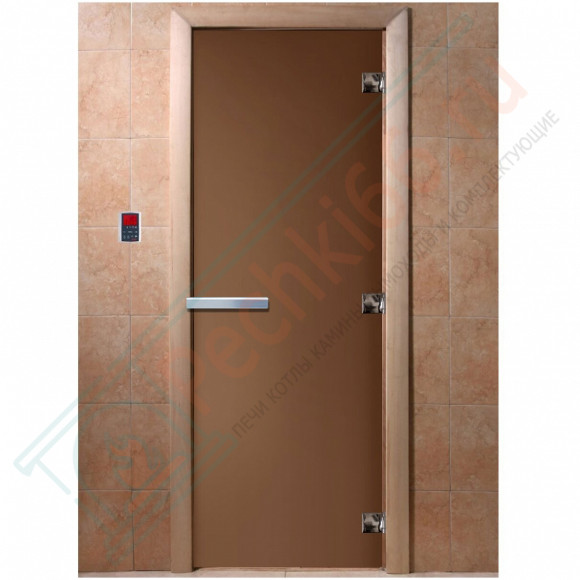 Дверь стеклянная для бани, бронза матовая 2000х700 (DoorWood)