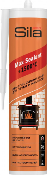 Герметик силикатный термостойкий Max Sealant +1500°, 290 мл (Sila PRO) в Нижневартовске