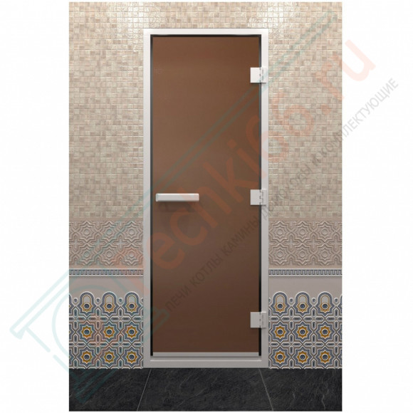 Стеклянная дверь DoorWood Хамам Бронза матовая 180х70 (по коробке) в Нижневартовске