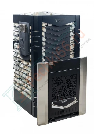 Печь для бани № 06-ГТ 60 на газу с сеткой для камней (усиленная) (Тройка) до 36 м3