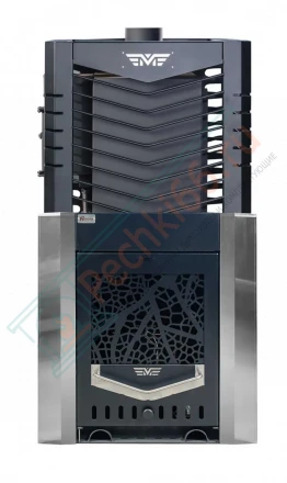 Печь для бани № 06-ГТ 60 на газу с сеткой для камней (усиленная) (Тройка) до 36 м3