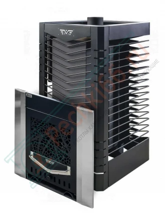 Печь для бани № 06-ГТ 60 на газу с сеткой для камней (усиленная) (Тройка) до 36 м3