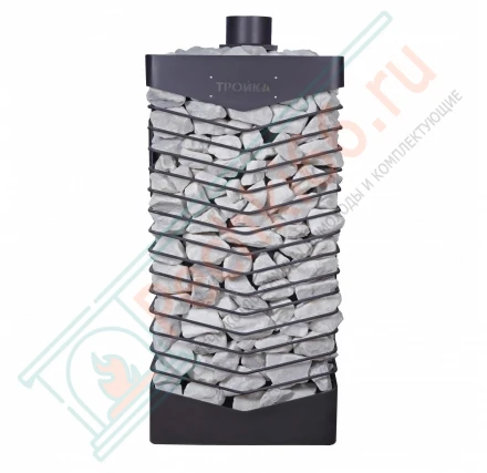 Печь для бани № 06-ГТ 60 на газу с сеткой для камней (усиленная) (Тройка) до 36 м3