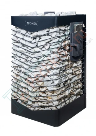 Печь для бани № 06-ГТ 60 на газу с сеткой для камней (усиленная) (Тройка) до 36 м3