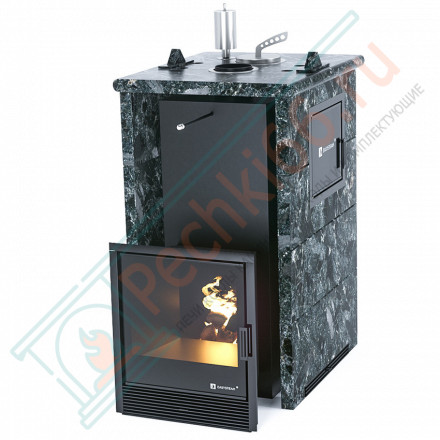 Печь для бани Сочи-M2 в трёхстороннем кожухе из пироксенита (ИзиСтим)