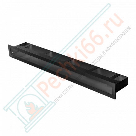 Прямая вентиляционная решетка 800 х 80 (мм) черная (Молодой-Урал)