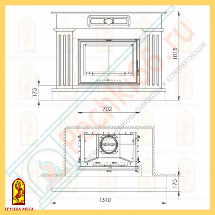 Облицовка Амстердам 700, бежевый, бежево-коричневый (Мета)