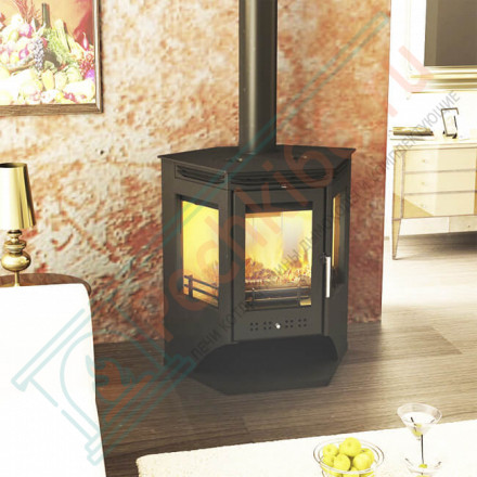 Печь-камин Москва-12 с плитой (Мета) до 240 м3