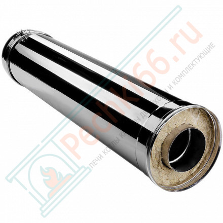 Сэндвич труба V50R с изол L=1000 (AISI-321/0,8-AISI-304/0,5) d-300/400 (Вулкан-Cerablanket)