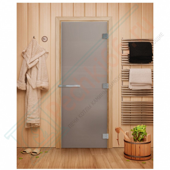 Дверь для бани и сауны Эталон, сатин 10мм, 190х70 см (по коробке) (DoorWood) в Нижневартовске