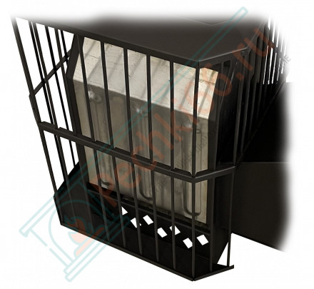 Банная печь Пегас-16 сетка, дверца со стеклом, закрытая каменка (Pegas)